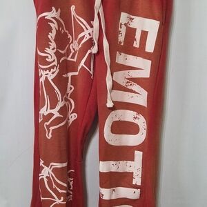 Mixed Emotion "Cupid" Flare Sweatpants (Red) SIZE Small